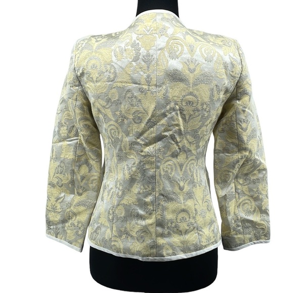 Aritzia Wilfred festin jacket blazer novelty brocade Italian made floral spring - Picture 3 of 11